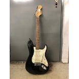 Guitar - Strat style electric guitar in black with gig bag