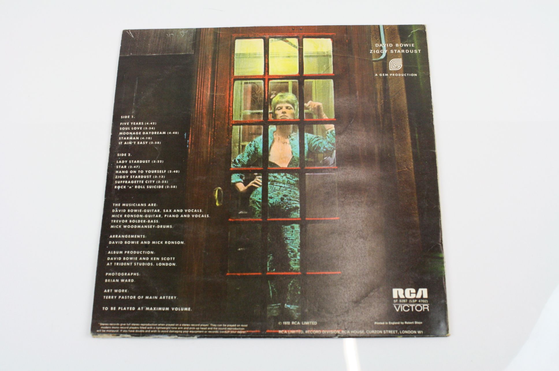 Vinyl - David Bowie Ziggy Stardust (SF 8287) early copy with Titanic / Chrysalis Music credits to - Image 10 of 10