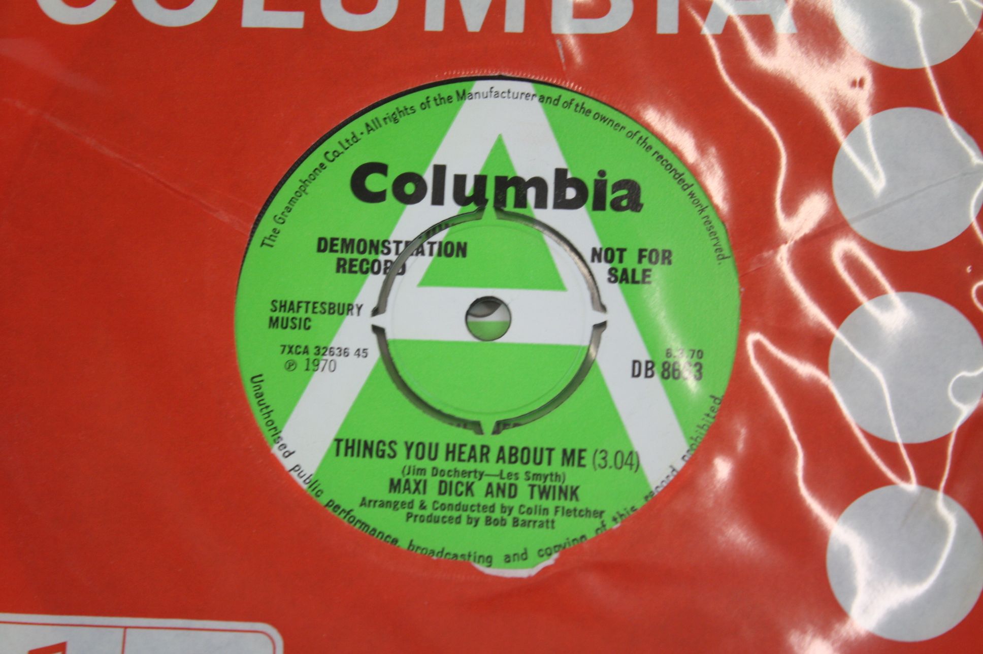 Vinyl - 17 Demo 45s on the Columbia & Parlophone labels from 1968 & 1969 to include artists such - Image 5 of 19