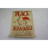 Music Poster - Joan Baez / Grateful Dead Peace Mount Tamaipas Concert 8th October 1966, anti War