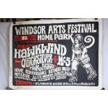 Music Poster - Windsor Arts Festival 23rd Sept 1972 featuring Hawkwind, Quicksilver and MC5