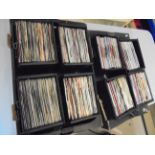 Vinyl - Collection of approx 400 x vinyl 7" singles contained within eight vinyl record cases,