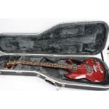 Guitar - Vintage Framus S-370 bass guitar in heavily playworn condition. Comes with Hiscox hardcase