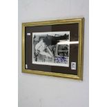 Film Memorabilia - Framed & glazed James Bond 007 Richard Kiel (Jaws) signed photo print, no COA