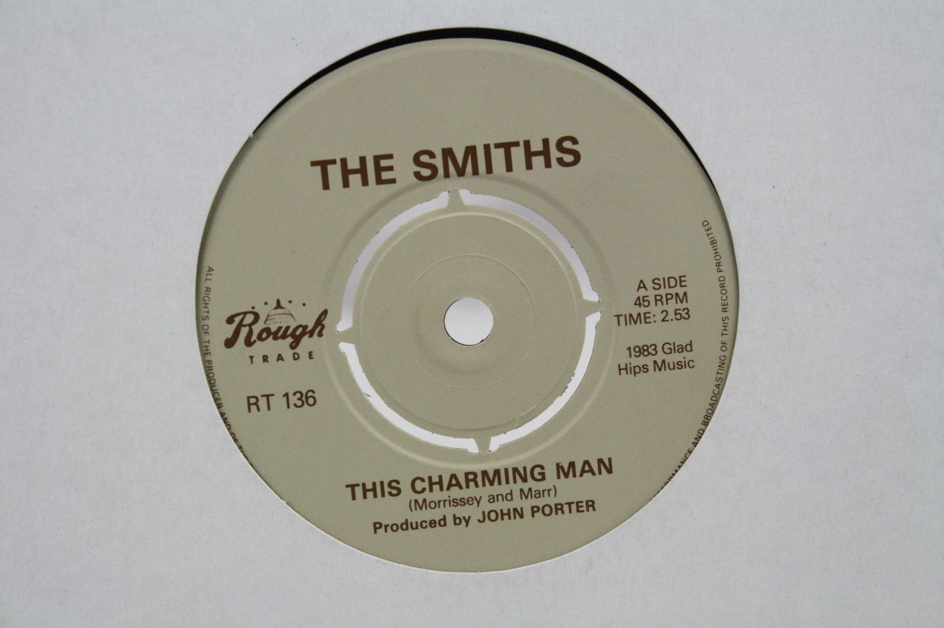Vinyl - Two The Smiths 45s on Rough Trade to include This Charming Man RT136 early pressing with - Image 4 of 5