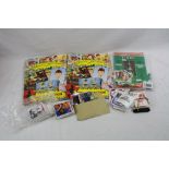 Group of TV related unused stickers and collectors cards to include 2 x Beavis & Butthead card