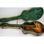 Guitar - 1964 Hofner President 500/5 semi acoustic archtop bass guitar serial number 211. All