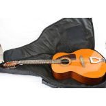 Guitar - EKO 12 string acoustic guitar circa 1960s serial number unclear with padded soft case