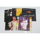Vinyl - Eight David Bowie singles in VG+ to EX+ condition including the gatefold "David Bowie in