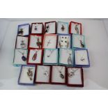 A collection of approx 19 x 925 sterling silver necklace and pendants sets.