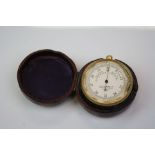 A late 19th century pocket barometer by J.H. Steward Ltd of London complete with original travel