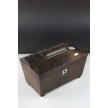 Antique rosewood caddie with fitted interior