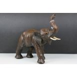 Liberty Style Leather Covered Elephant, 30cms high