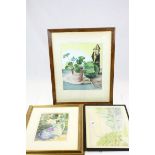 Three Framed and Glazed Paintings including C Terrence Bell Watercolour of Clifton Suspension