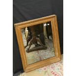Pine Framed Rectangular Mirror, 79cms x 65cms