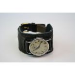 A vintage gents hand winding wrist watch with sub second dial to 6 o'clock.