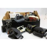 Collection of Polaroid Instant Cameras including 1000 Land Cameras, SX-70 Model 12, Impulse and