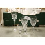 a large quantitiy of cut glass to include wine glasses jug etc.