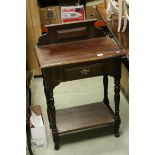 Early 20th century Mahogany Hall Table with Small Drawer and Shelf Below, 61cms