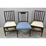 Pair of George III Style Mahogany Side Chairs and another Chair