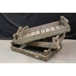Three Rustic Wooden Apple Crates, 76cms long