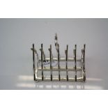 Silver Plated Toast Rack of Rifle Form