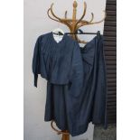 Vintage Clothing - Victorian Dark Blue Taffeta Jacket and Skirt Set