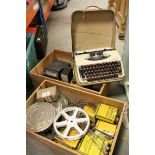 Two Wooden Crates with Various Cine Camera Equipment including Kodak Film plus a Splendid 33