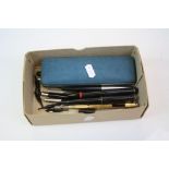 A small collection of vintage pens to include a cased Waterman.