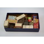 Collection of miniature advertising tins and boxes to include Chiver's Jelly, Tate & Lyle Sugar