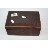 A vintage jewelley box with contents to include hallmarked silver and gold jewellery.