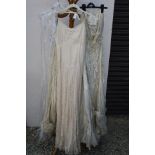 Vintage Clothing - Three Cream Full Length Evening Dresses including 1950's by Jermaine of Worcester