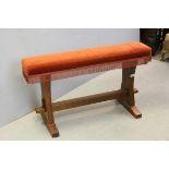 Oak Organ Bench with Padded Upholstered Seat, 108cms long x 59cms high