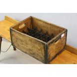 Vintage Pine Bottle Crate