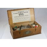 George C Bussey & Co Table Billards Set contained within it's original Pine Box with Brass Plaque to