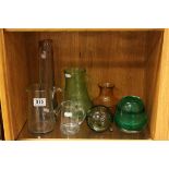 A group of mid century glassware to include whitefriars etc.