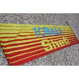 Large Fabric Motor Racing Banner ' Formula Shell ' with Pole Ends, approximately 340cms long