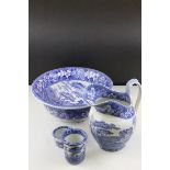 Copeland Spode's Tower Four Piece Wash Set including Bowl and Jug