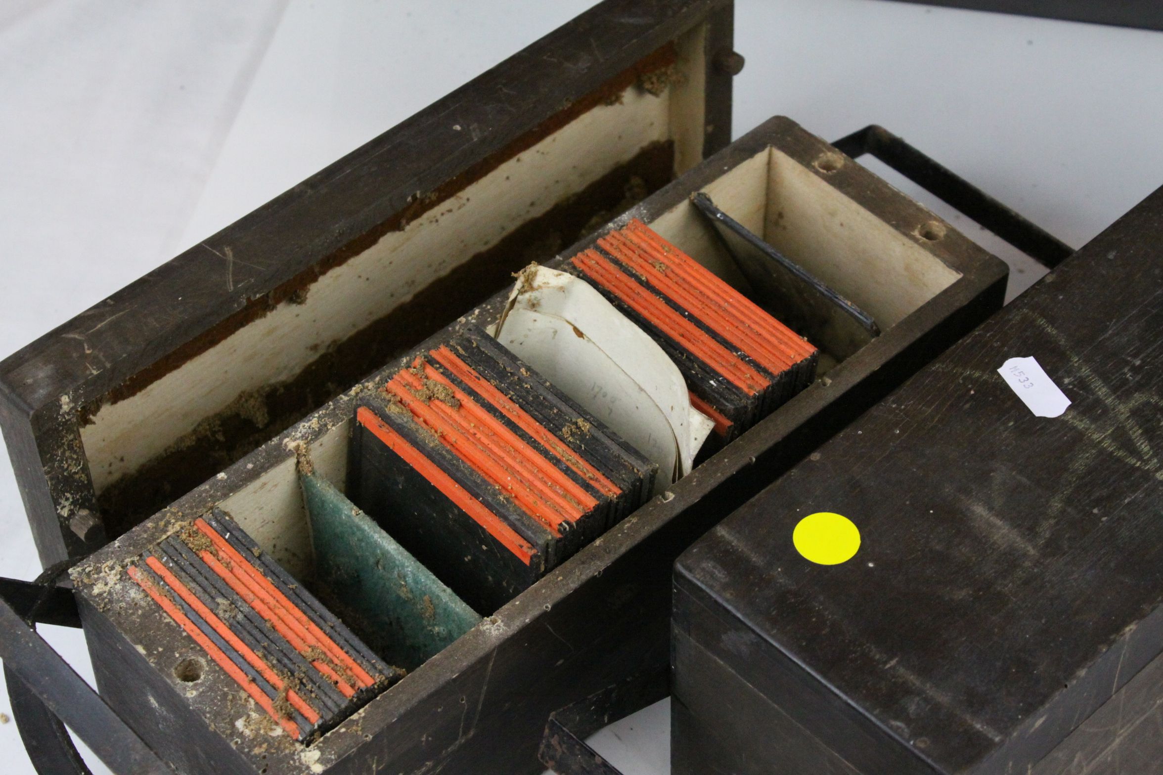 Two Early 20th century Wooden Magic Lantern Slides Boxes containing a numerous Magic Lantern - Image 8 of 8