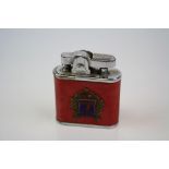 Vintage Omega pocket cigarette lighter with lucky number 7 decal to the front.