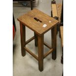 Vintage Oak High Stool