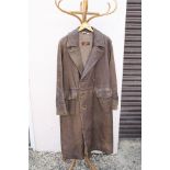 Vintage Clothing - ' The Hegaro ' Full Length Brown Leather Jacket