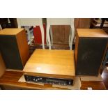 Dynatron SRX 30A Teak Cased Music Centre with a Golding Lenco GL 78 Turntable together with a Pair