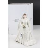 Boxed Royal Worcester Her Majesty Queen Elizabeth II Anniversary figure, 1947-2007