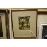 Roland Batchelor (1899 - 1990), Watercolour ' The Loner ' signed lower left, 17cms x 15cms, framed
