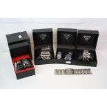 Collection of five Guess men's watches including three limited edition models, along with two ladies