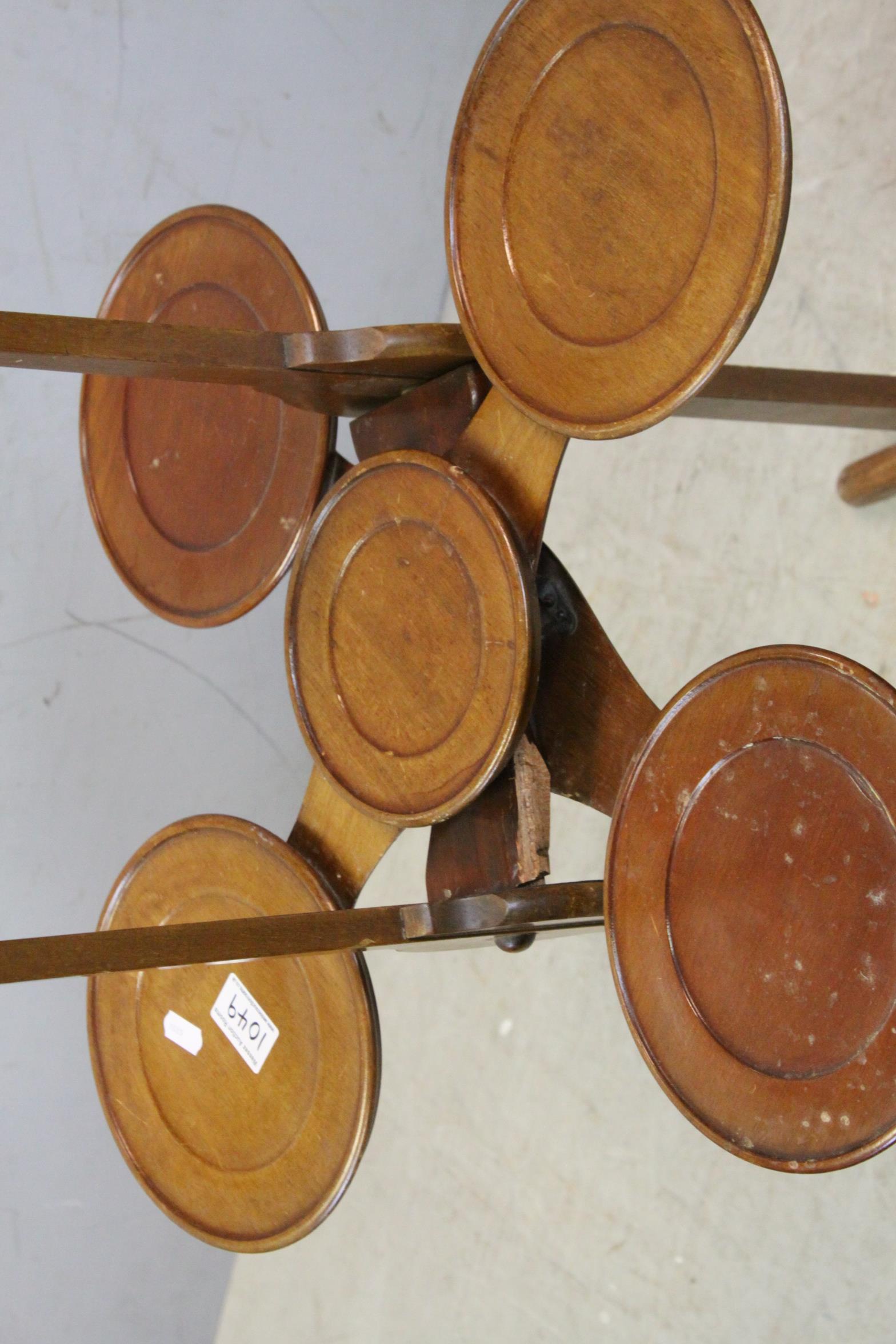 Early 20th century Mahogany Fold-out Cakestand, 79cms high - Image 2 of 4