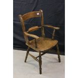 19th century Elm Seated Oxford Elbow Chair