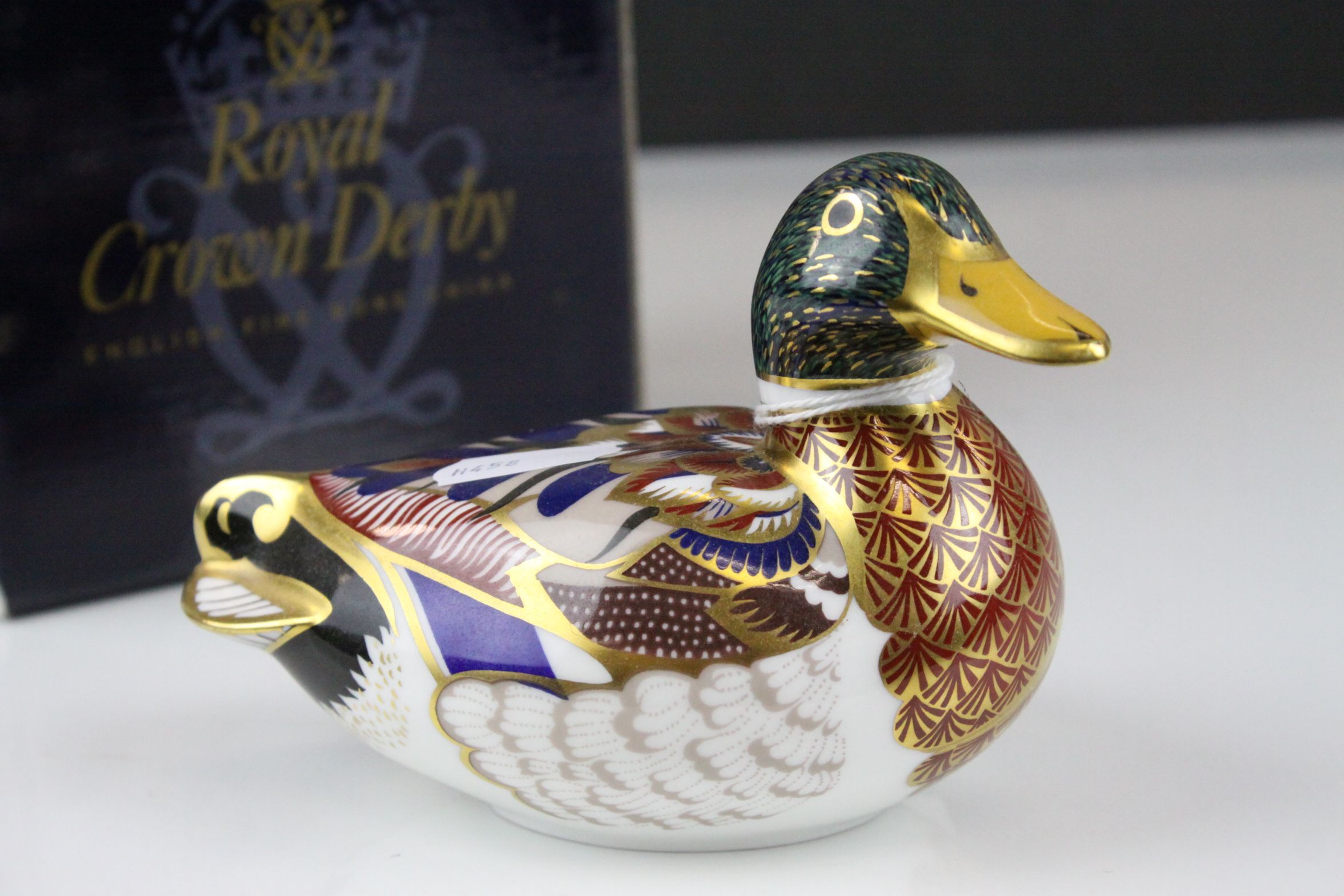 Royal Crown Derby Mallard Duck Paperweight with Gold Stopper, Boxed - Image 2 of 5