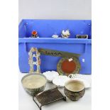 Mixed Lot including a Lacquered Tray, Ceramics, etc
